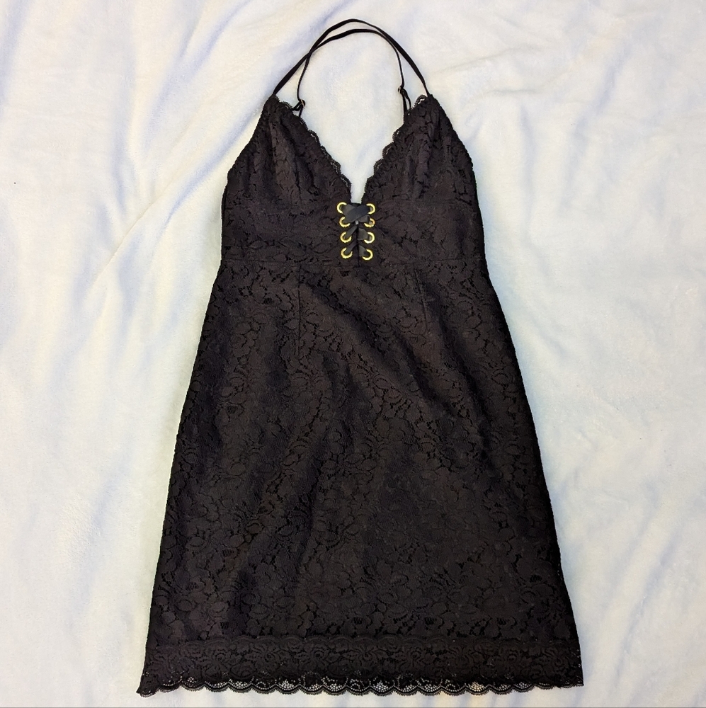 Victoria's Secret Black Lace Mini Dress - Picture 3 of 9